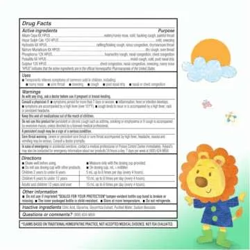 Hyland's Naturals Kids Cold & Cough, Daytime Cough Syrup Medicine for Kids Ages 2+, Decongestant, Sore Throat & Allergy Relief, Natural Treatment for Common Cold Symptoms, 4 Fl Oz (Pack of 2)