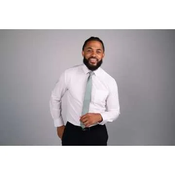 &COLLAR Athletic Fit Long Sleeve Performance Men's Dress Shirt White S