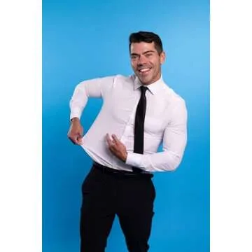 &COLLAR Athletic Fit Long Sleeve Performance Men's Dress Shirt White S