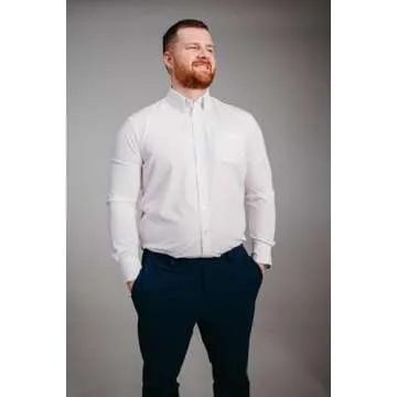 &COLLAR Athletic Fit Long Sleeve Performance Men's Dress Shirt White S