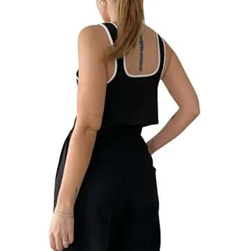 Y2K Sleeveless Crop Top Women Fashion Summer Tank Top