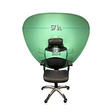 StreamScreen Dual Sided Green Screen for Chair - Portable and Collapsible Backdrop for Zoom Video Co...