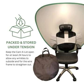 Portable Dual Sided Green Screen for Zoom and Streaming