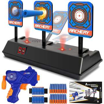 Electric Reset Nerf Shooting Target for Kids