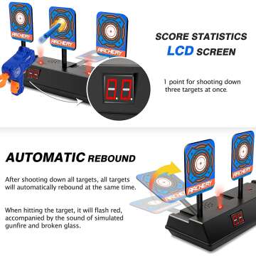 Electric Reset Nerf Shooting Target for Kids