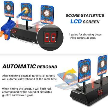 Electric Reset Nerf Shooting Target for Kids
