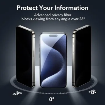 iPhone 15 Pro Max Privacy Screen Protector Pack