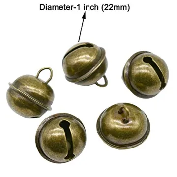 Maydahui 50 PCS Vintage Jingle Bells for Crafting Decoration