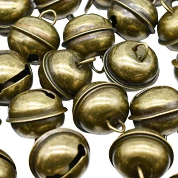 Maydahui 50 PCS Vintage Jingle Bells for Crafting Decoration