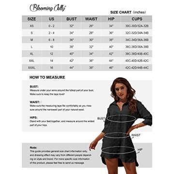 Blooming Jelly Womens Swimsuit Coverups White Chiffon Bikini Swimwear Beach Cover Up Dress Shirt