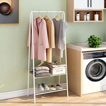 Mivnue Clothes Rack - Heavy Duty & Stylish Storage Solution