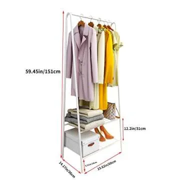 Mivnue Clothes Rack - Heavy Duty & Stylish Storage Solution