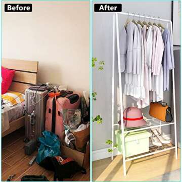 Mivnue Clothes Rack - Heavy Duty & Stylish Storage Solution