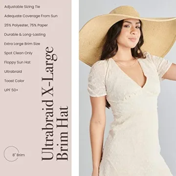 Stylish San Diego Ultrabraid Extra Large Brim Sun Hat