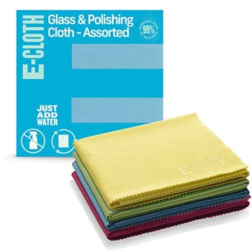 E-Cloth Polishing Microfiber Cleaning Cloth, 4-Pack - Microfiber Polishing Towels for Cars, Windows,...