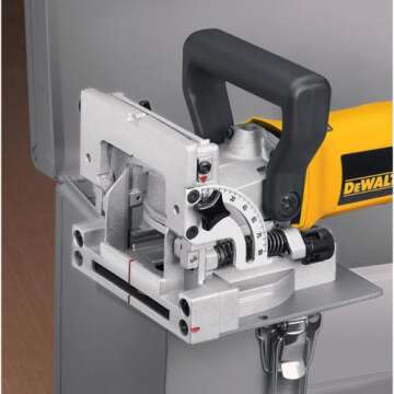 DEWALT Biscuit Joiner, 6.5 Amp, 10,000 RPM, Retractable 45 Degree Notch, For Depth Spots (DW682K)