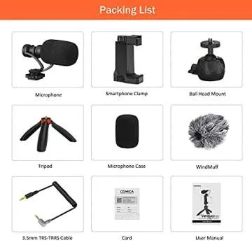 COMICA K2 PRO Smartphone Microphone Vlogging Kit