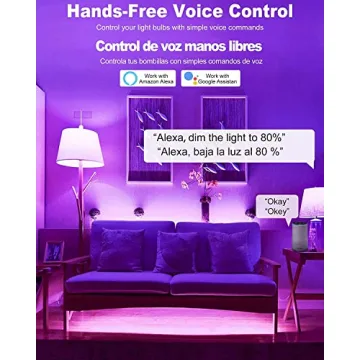 Smart Color Changing LED Bulbs with Alexa Compatibility