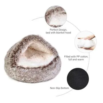 Jincheng Plush Calming Donut Dog Bed, Medium, Polyvinyl Chloride, 32 in x 32 in