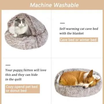 Jincheng Plush Calming Donut Dog Bed, Medium, Polyvinyl Chloride, 32 in x 32 in