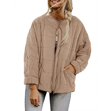 Stylish Womens Dolman Lightweight Quilted Jacket for Winter