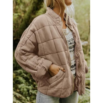 Stylish Womens Dolman Lightweight Quilted Jacket for Winter