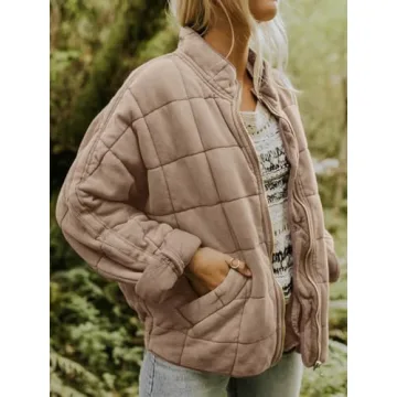 Stylish Womens Dolman Lightweight Quilted Jacket for Winter