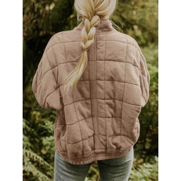 Stylish Womens Dolman Lightweight Quilted Jacket for Winter