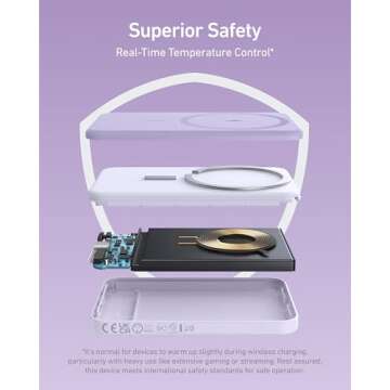 Anker 621 Magnetic Portable Charger (MagGo), 5,000mAh Wireless Power Bank with USB-C Cable, Magsafe-Compatible Battery Pack for iPhone 16 /15/14/13/12 Series