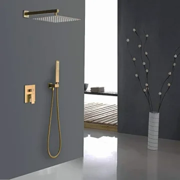 Chic Iriber Champagne Bronze Shower System with Handheld Head