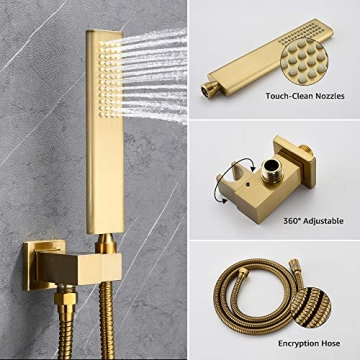 Chic Iriber Champagne Bronze Shower System with Handheld Head