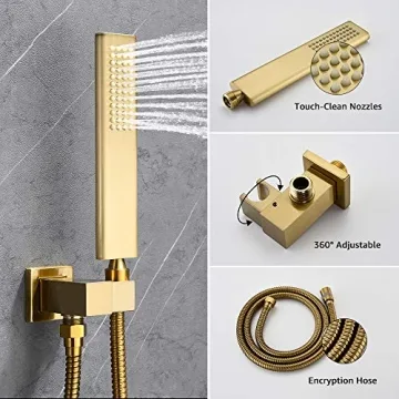 Chic Iriber Champagne Bronze Shower System with Handheld Head