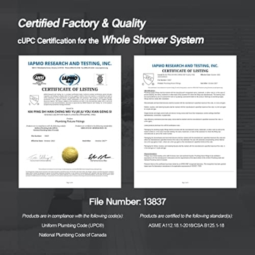 Chic Iriber Champagne Bronze Shower System with Handheld Head