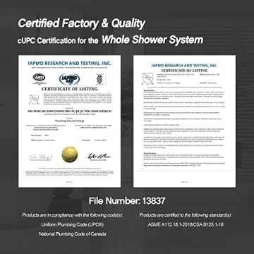 Chic Iriber Champagne Bronze Shower System with Handheld Head