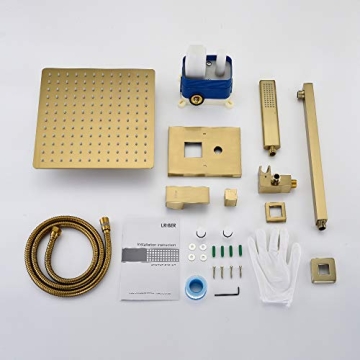 Chic Iriber Champagne Bronze Shower System with Handheld Head