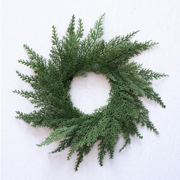 Vita Domi Faux Cedar Wreath for Festive Decor