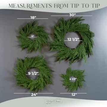Vita Domi Faux Cedar Wreath for Festive Decor