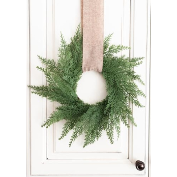 Vita Domi Faux Cedar Wreath for Festive Decor