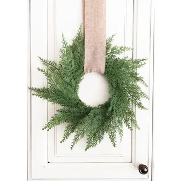 Vita Domi Faux Cedar Wreath for Festive Decor