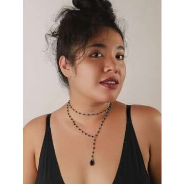 Sacina Gothic Layered Y Necklace, Perfect Gift for Women