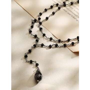 Sacina Gothic Layered Y Necklace, Perfect Gift for Women