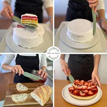 Silicone Spurtle Set with Acacia Handles | Non-Stick Kitchen Tool