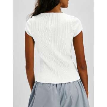Cicy Bell Women's Cap Sleeve Crop Tops - Stylish & Comfy