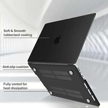 ProCase for MacBook Pro 16.2 Inch 2024 (M4 A3403 A3186)/Pro 16 2023 2022 2021 (M3 A2991 /M2 A2780 /M1 A2485) with Touch ID, Slim Hard Shell Case with Keyboard Cover for MacBook Pro 16" -Black