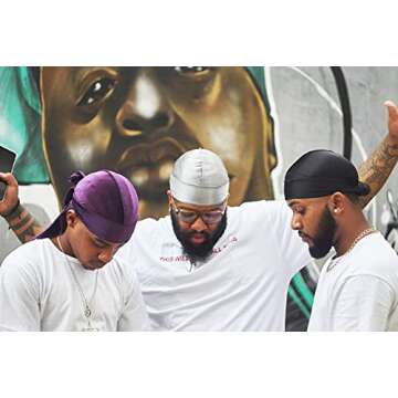 ForceWave Silky Durag Pack for Men Women Waves