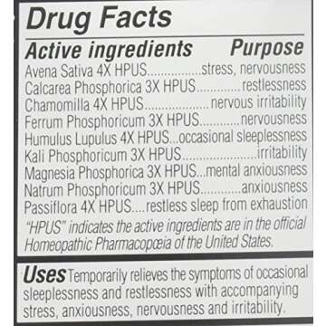 Hyland's Calms Forte' Sleep Aid Tablets, Natural Relief of Nervous Tension and Occasional Sleeplessness, 100 Tablets, Pack of 1