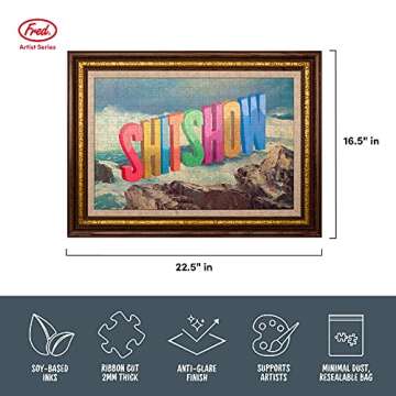 Genuine Fred Shitshow by Wayne White, 500 Piece Puzzle, Multicolored (5280376)