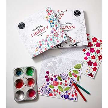 Vive Le Color! Japan (Adult Coloring Book): Color In; De-stress (72 Tear-out Pages)