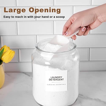 Mustry Half Gallon Glass Jars for Laundry Organization