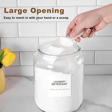 Mustry Half Gallon Glass Jars for Laundry Organization